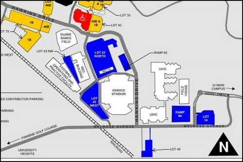 Kinnick Stadium Parking Map image