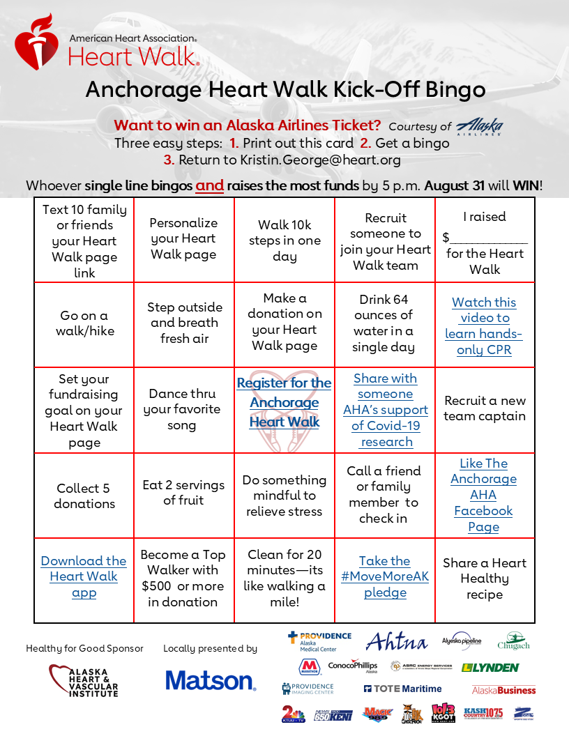 Revised Anchorage Bingo Card