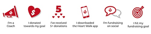 Heart Walk App Badges 2