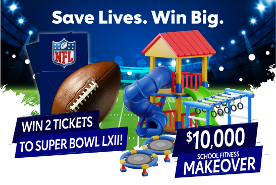 Win 2 tickets to super bowl lx. $10,000 school gym makeover