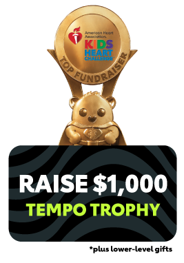 Raise $1000 Tempo Trophy