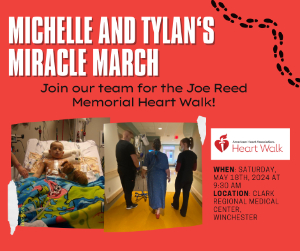Michelle and Tylan's Miracle March fundraising page