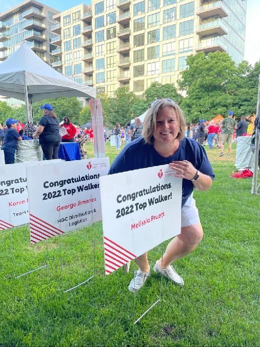 Melissia's fundraising page