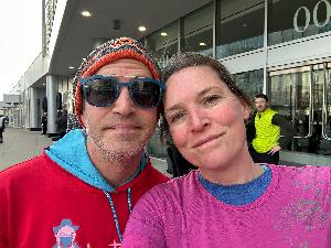 First Post-Surgery Race with Monica (the Wife!)
